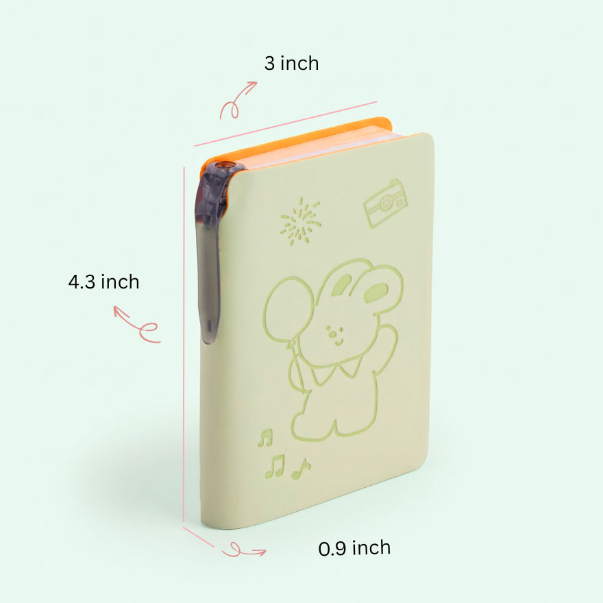 Teacup Bear Mini Journal - Mint