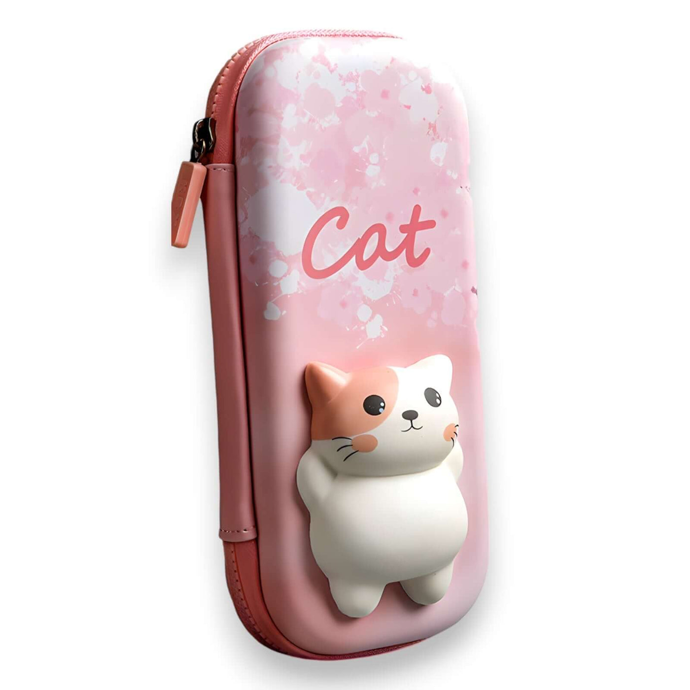 Pink 3D Cat Squishy Pencil Case
