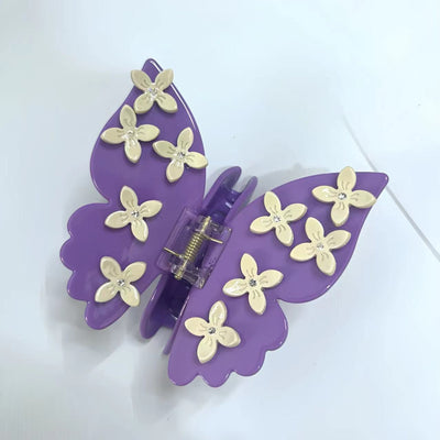 Purple Big Butterfly Claw Clip