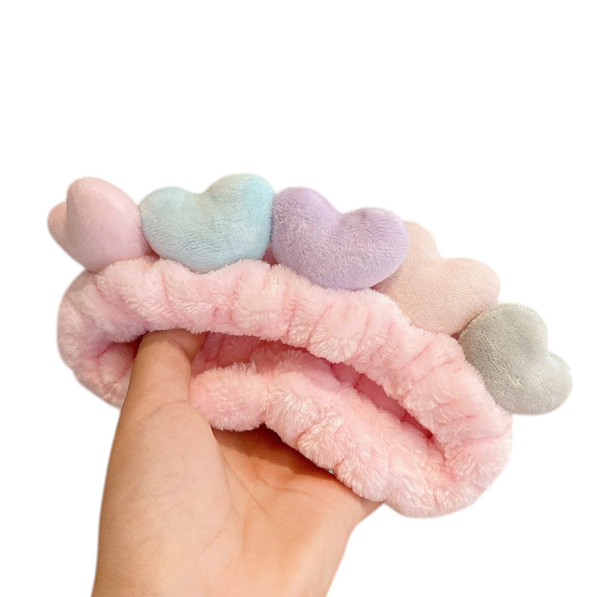Pink Hearts Headband Soft