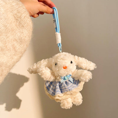 Blue Bunny Plushie Keyring