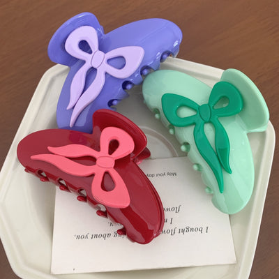 Red Bow Claw Clip