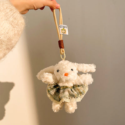 Green Bunny Plushie Keyring