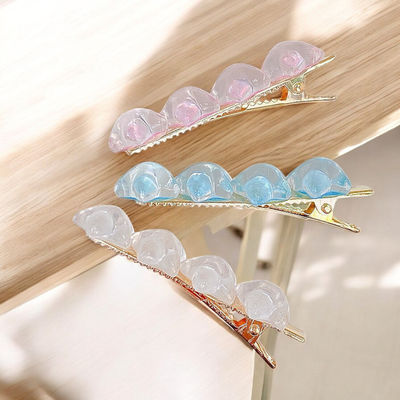 Pink Chrome Star Hairpin
