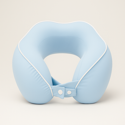 Blue Memory Foam Neck Pillow