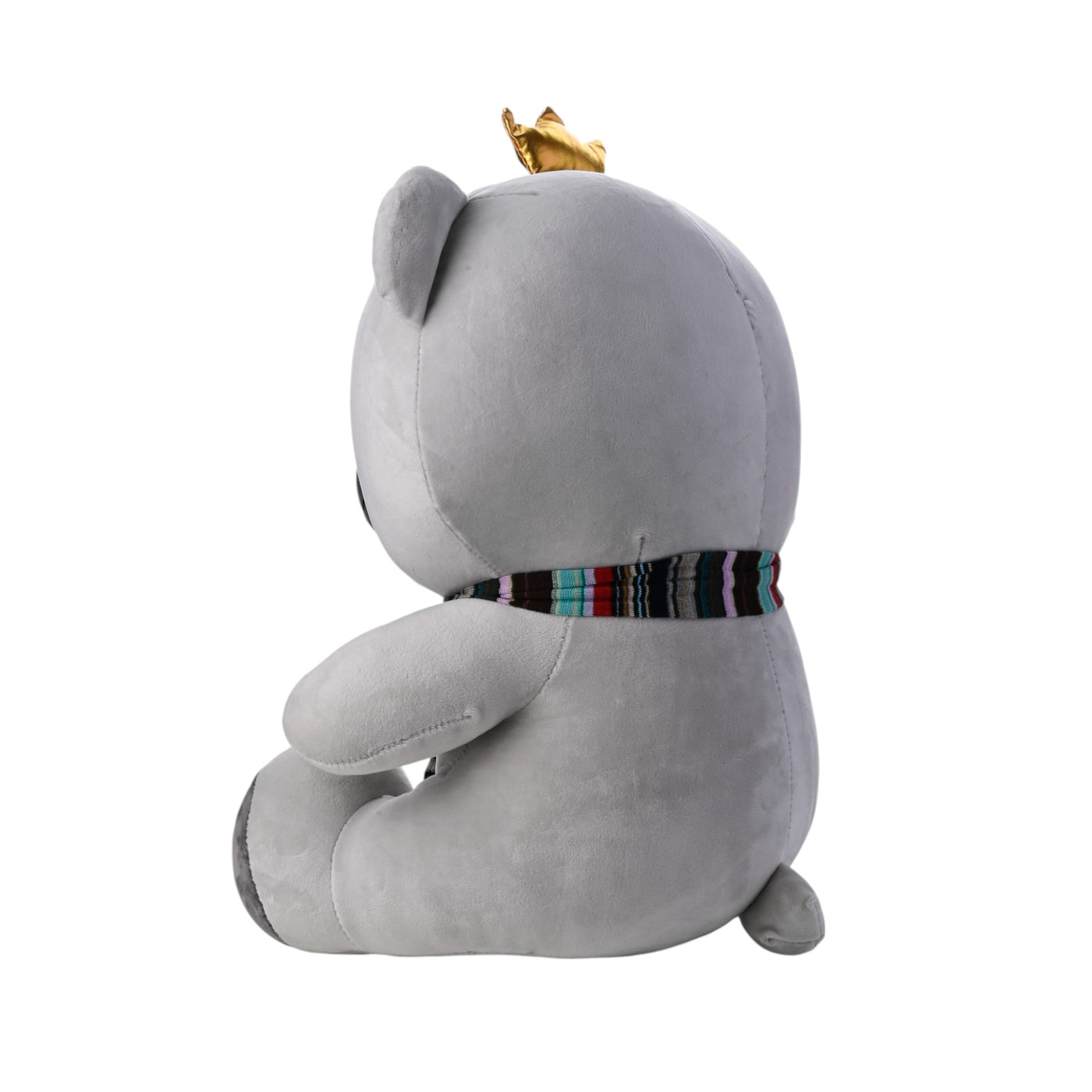 Crown Teddy Bear Plush Toy - Grey