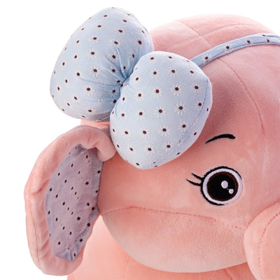 Pink Cute Elephant with Bow Plush Toy