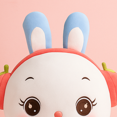 Headphone Rabbit Plush Toy Blue - Large