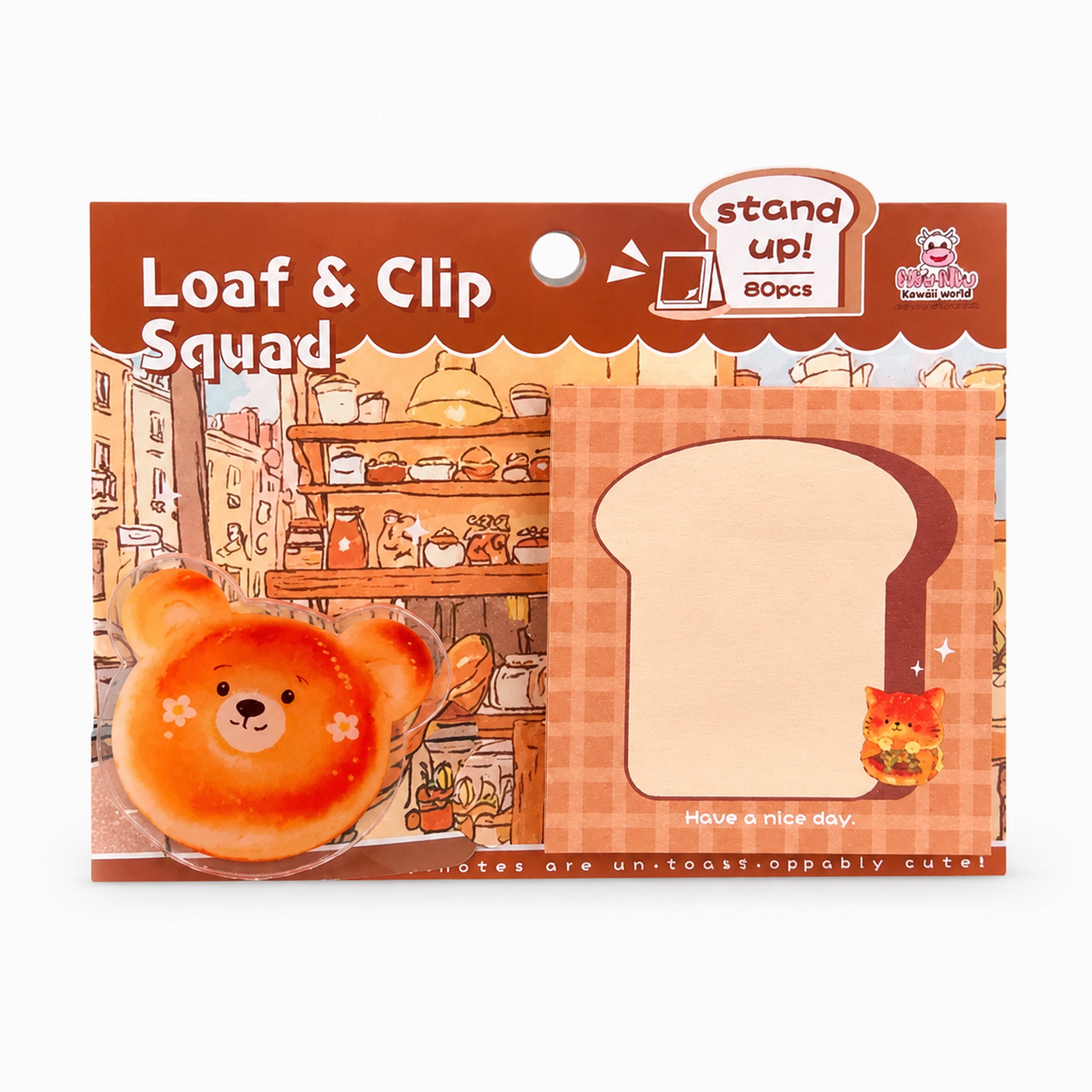 Bread Sticky Notes - Bear