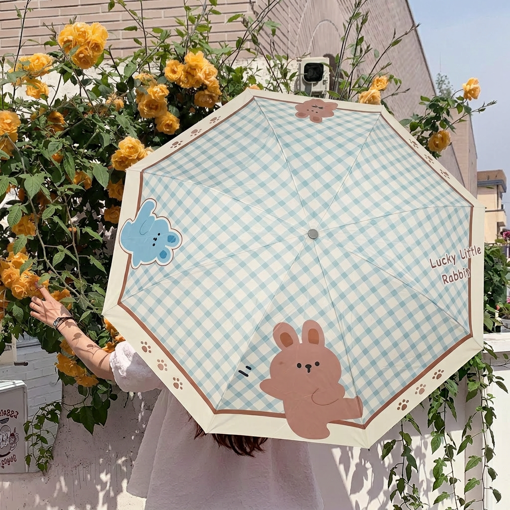 Bunny Garden – Gingham Grove Umbrella