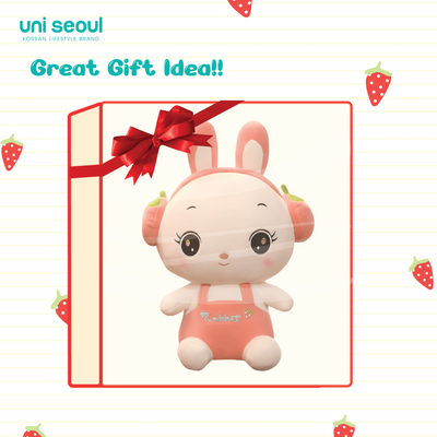 Rabbit Plush Toy with Headphone - Blue