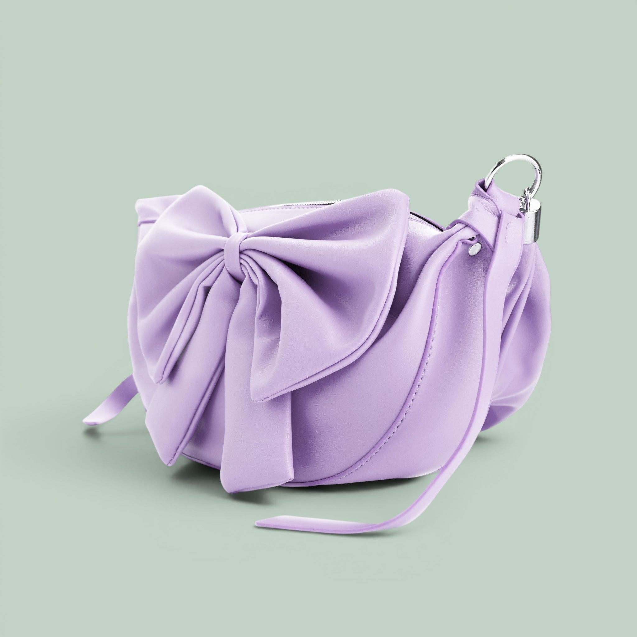 Round Bow Sling Bag - Lilac