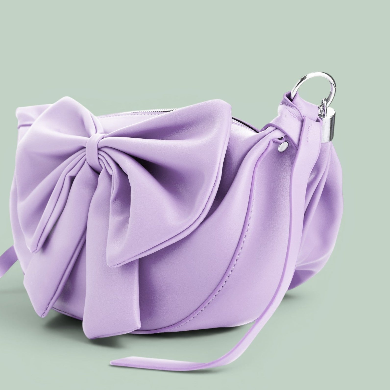 Round Bow Sling Bag - Lilac