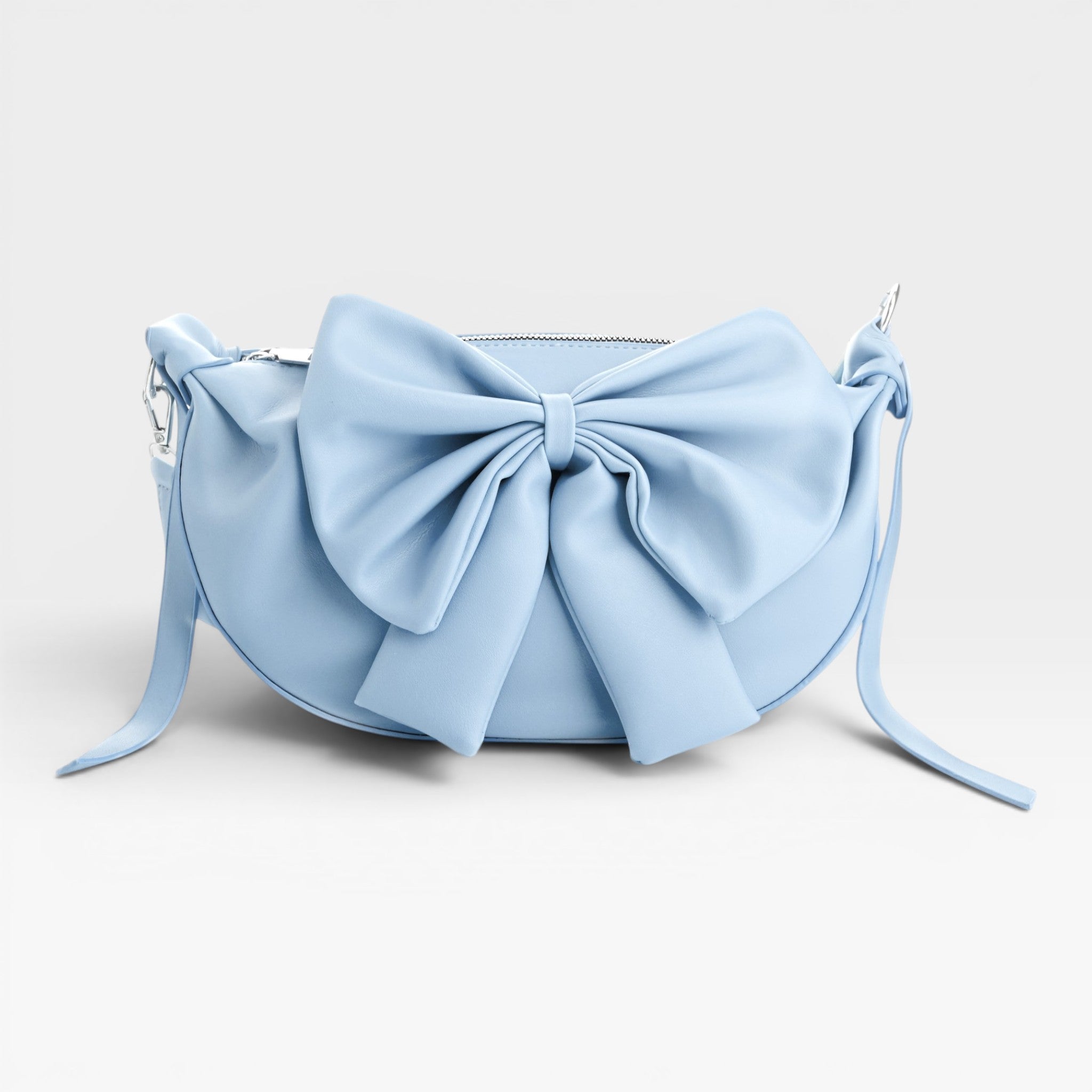 Round Bow Sling Bag - Powder Blue