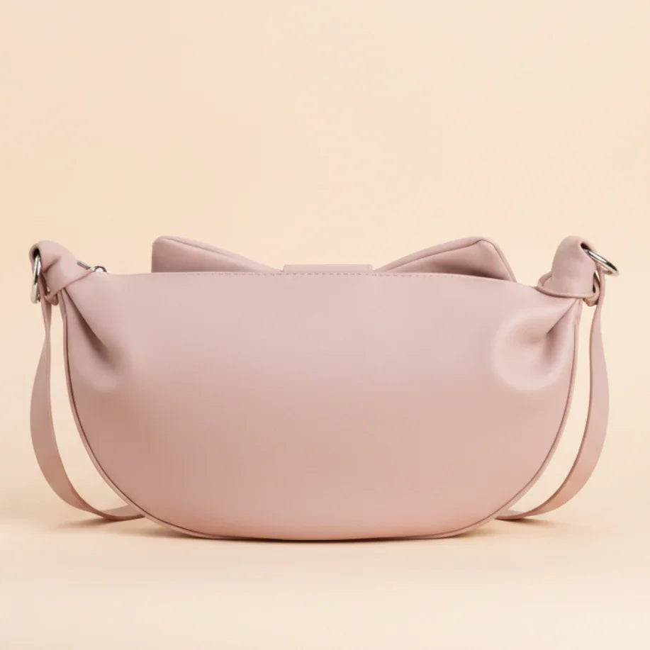 Round Bow Sling Bag - Beige