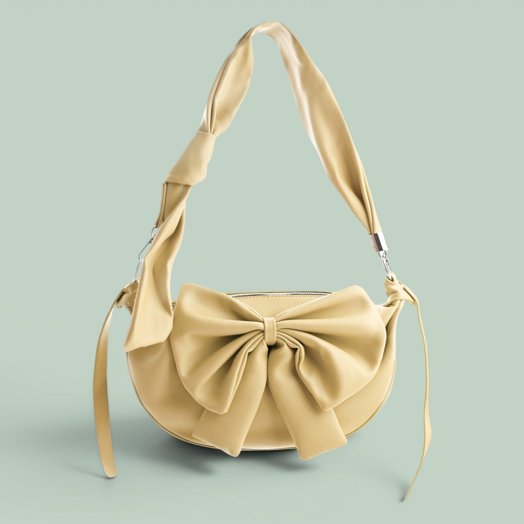 Round Bow Sling Bag - Yellow