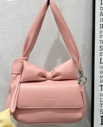 Puffed Top Sling Bag - Baby Pink