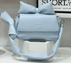Puffed Top Sling Bag - Powder Blue