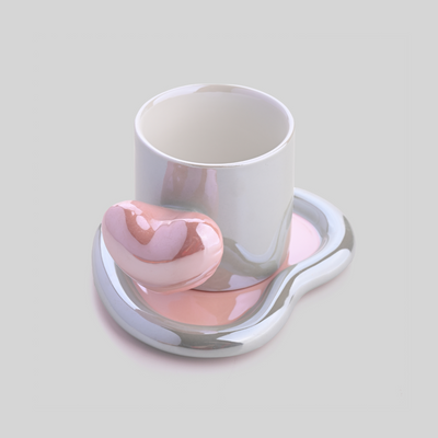 White Hearty Ceramic Mug
