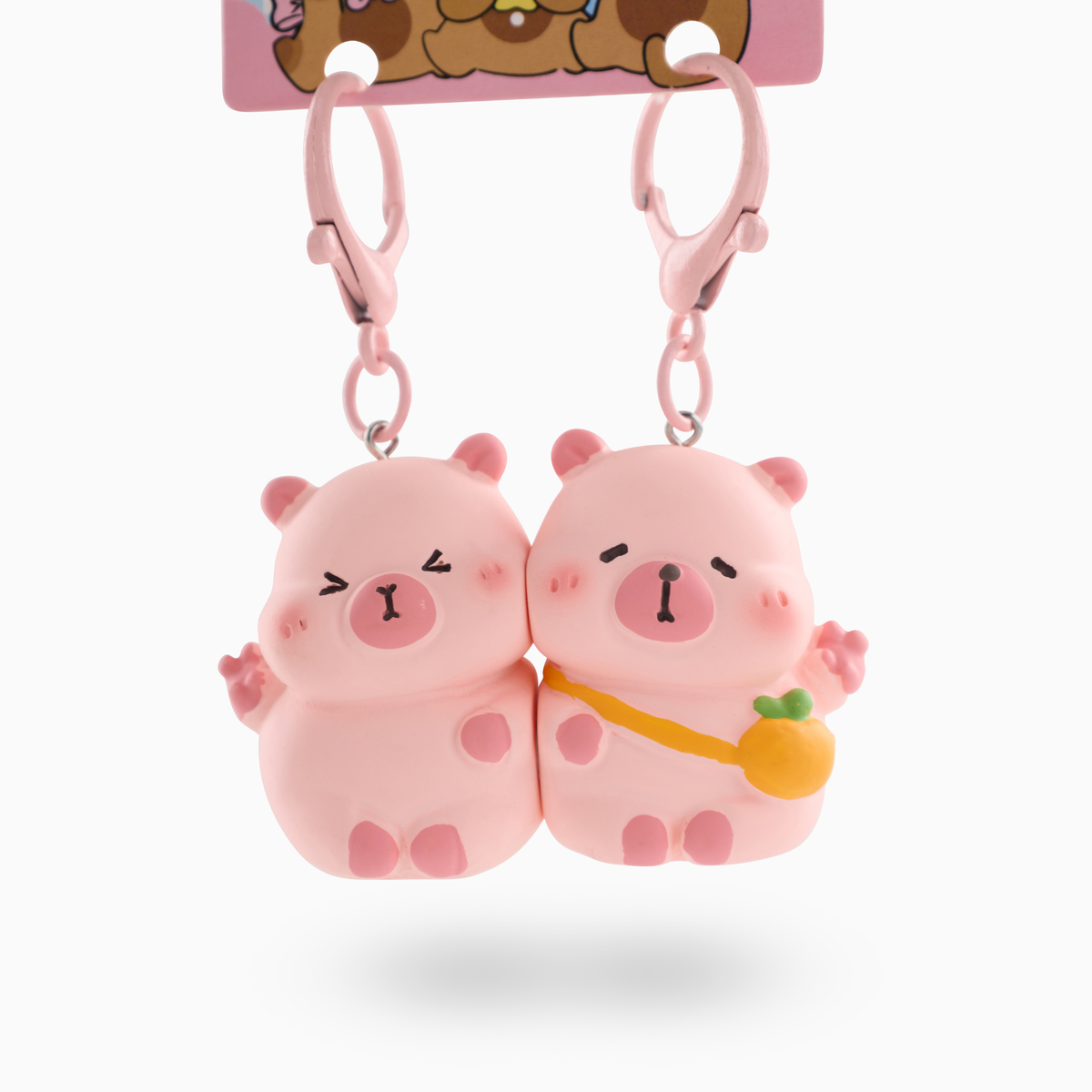 Rosy Capy Pals Resin Keyring