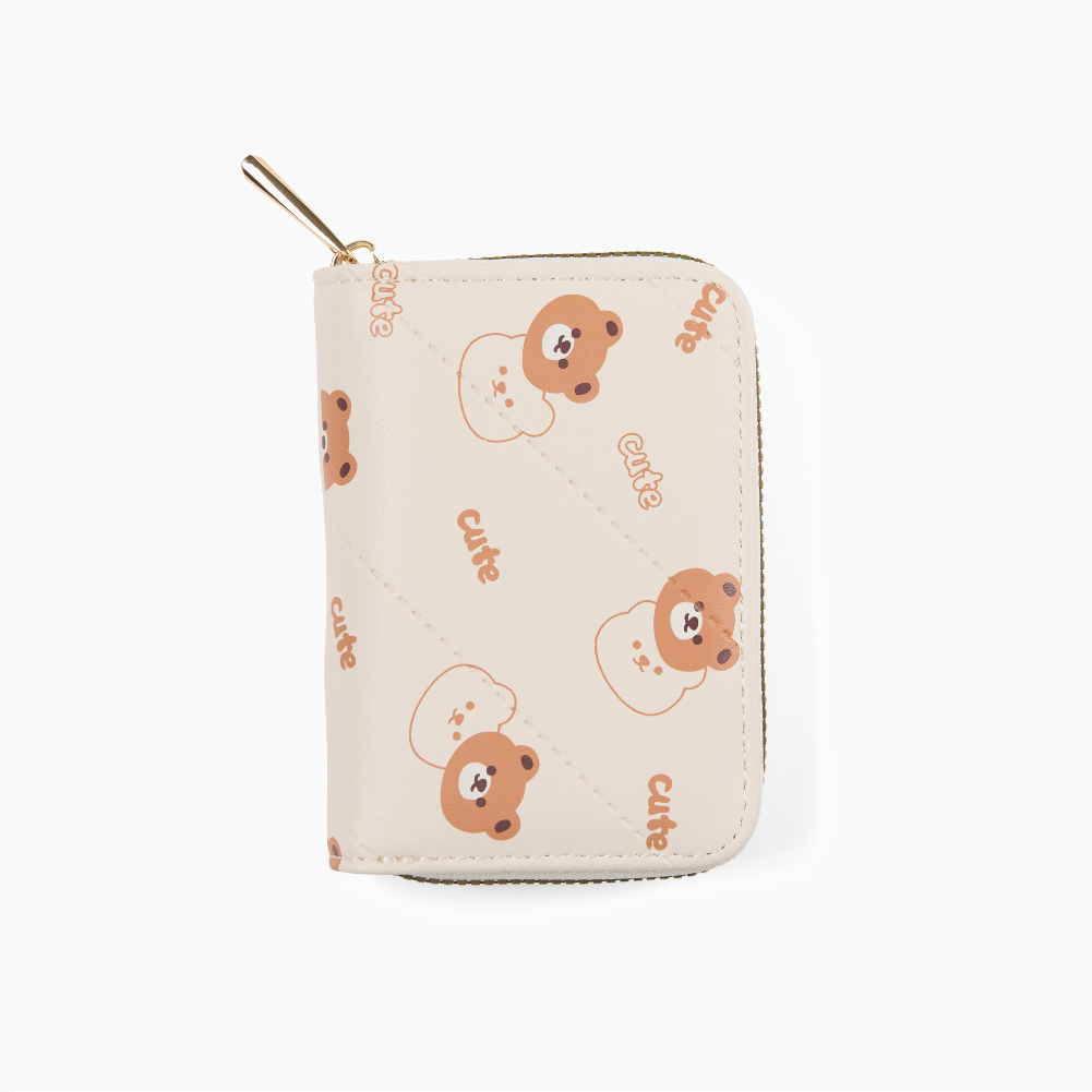 Cute Bear Beige Card Holder
