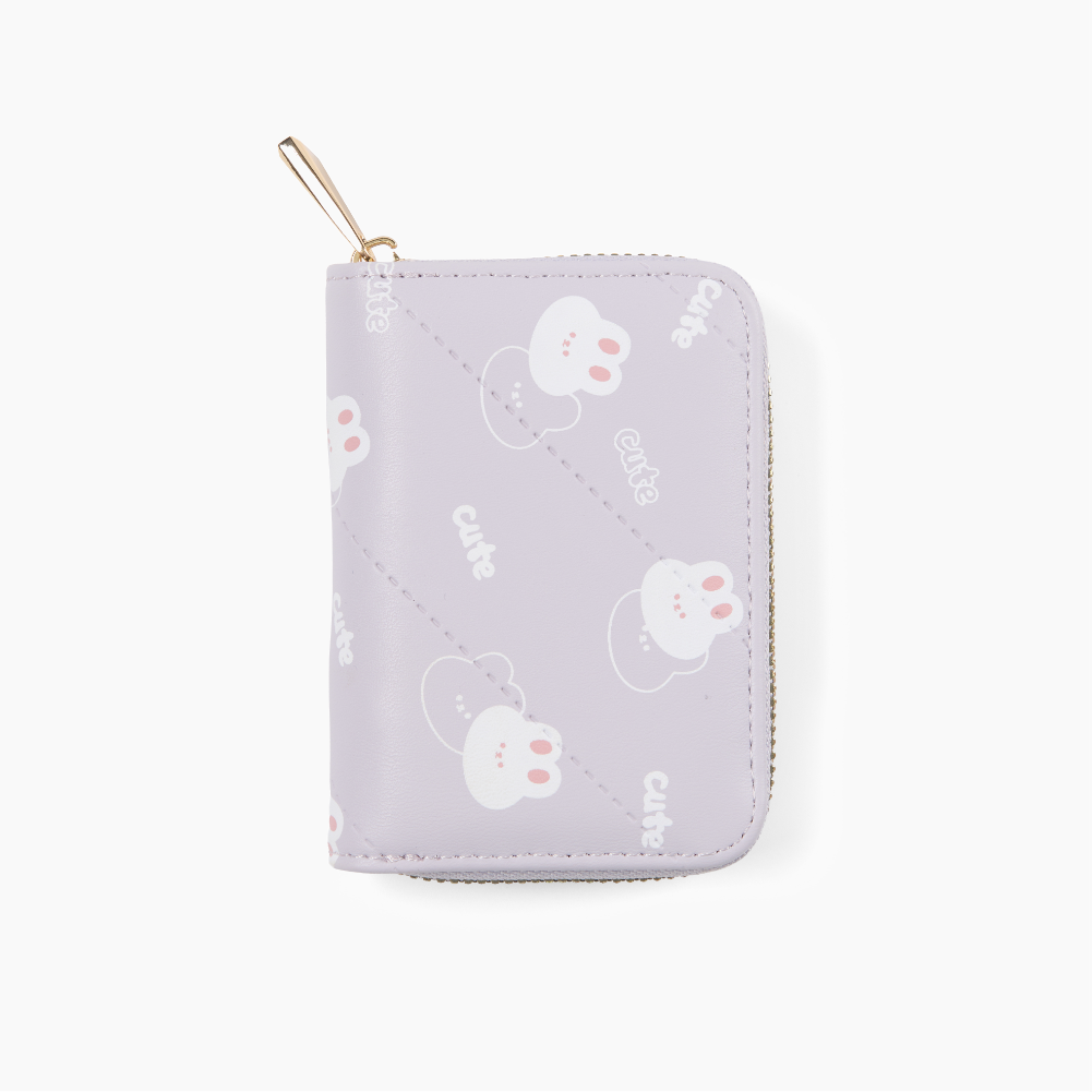 Cute Bunny Purple Card Holder