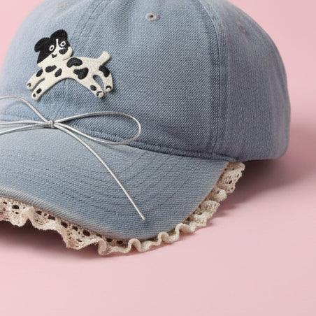 Cute Dog Denim Baseball Cap