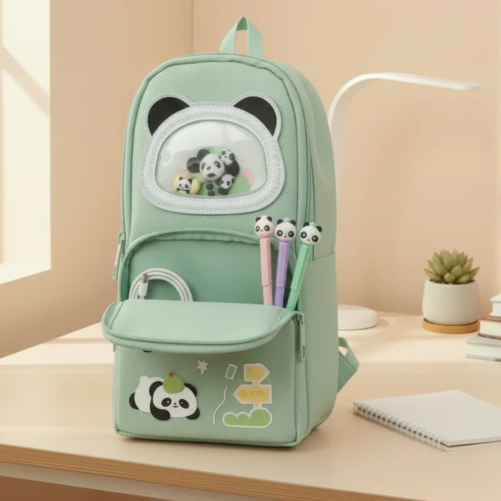 Cute Panda Pouch - Green