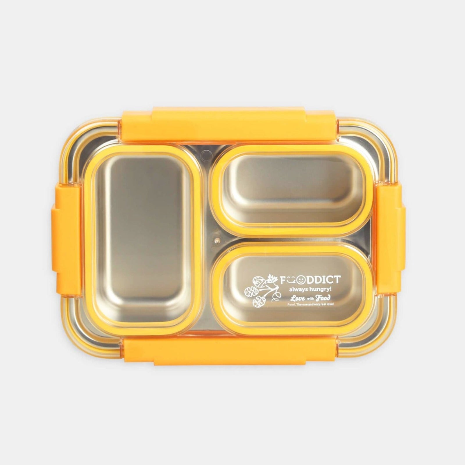 Korean Bento Box 3 Grid - Yellow