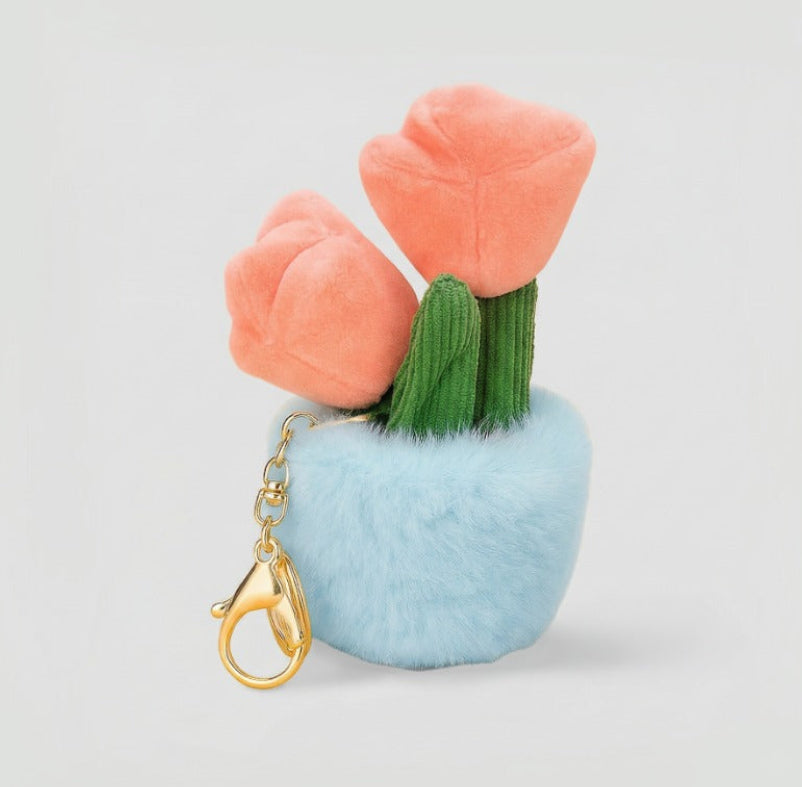 Tulips Pot Plushie Keyring