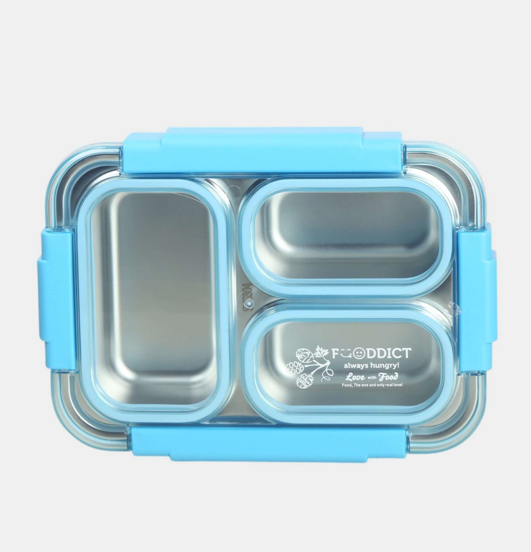 Korean Bento Box 3 Grid - Blue