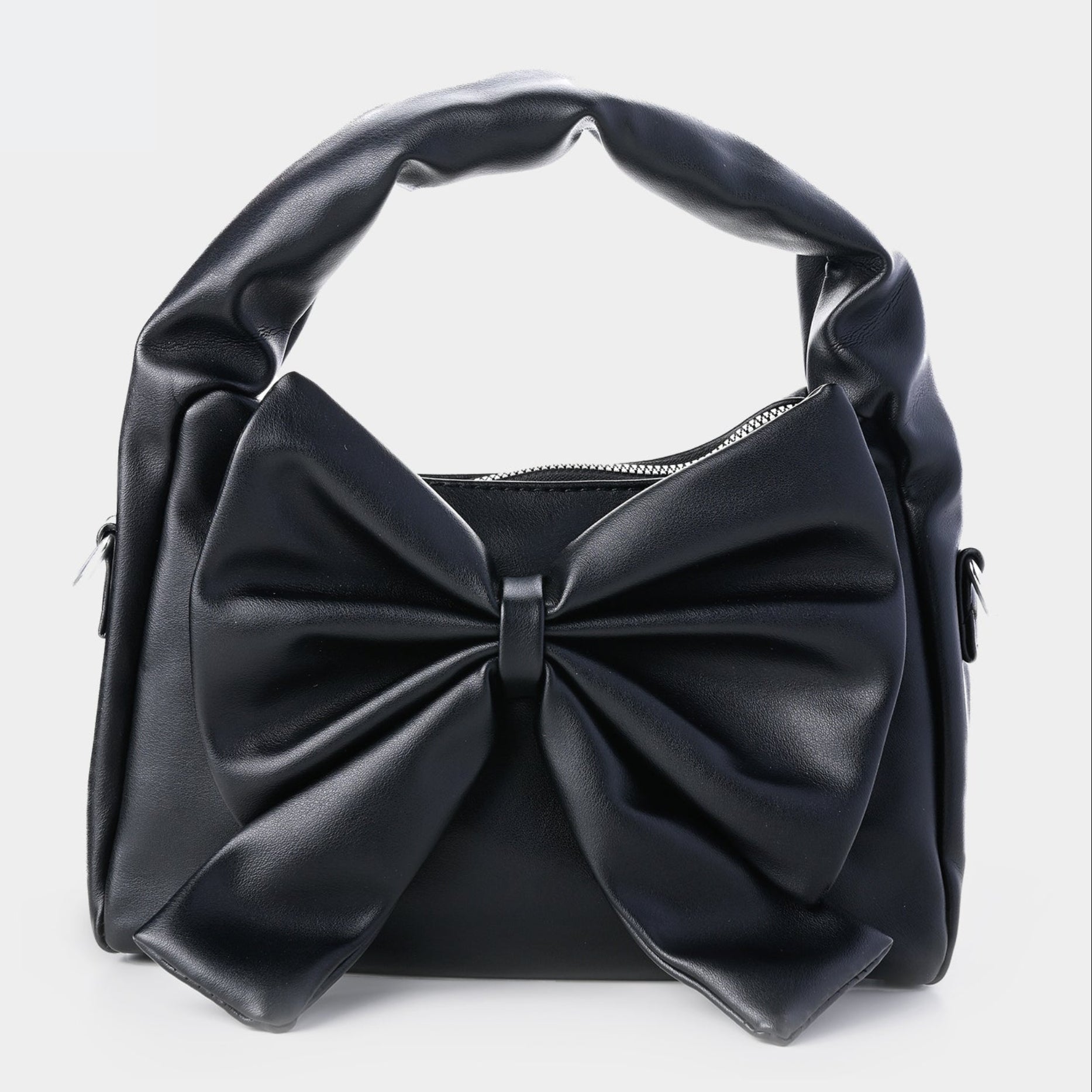 Cute Bow Sling Bag - Black