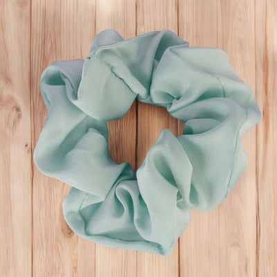 Korean Style Midnight Silk Scrunchie - Mint Green