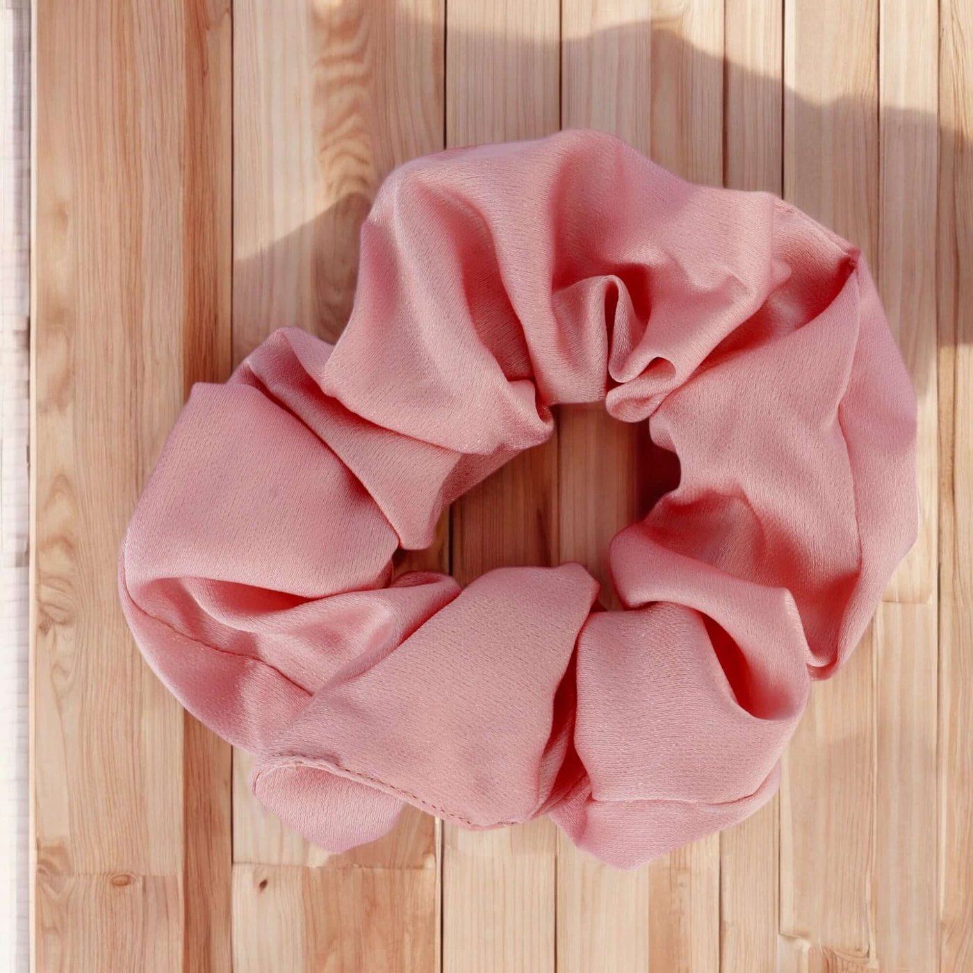 Korean Style Midnight Silk Scrunchie - Pink