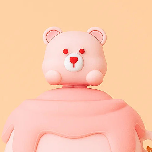 Pop Out Bear Silicone keychain