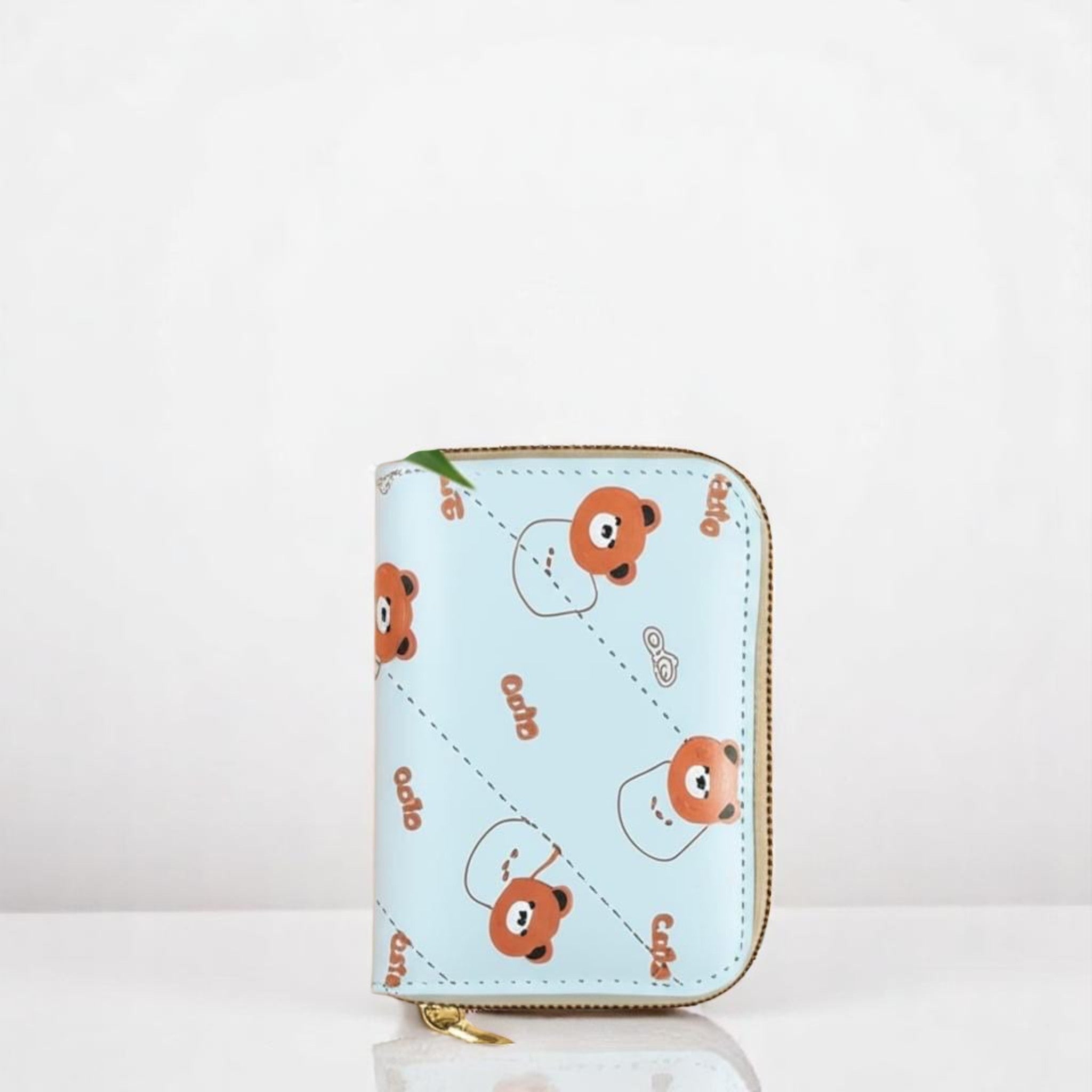 Cute Bear Blue Card Holder