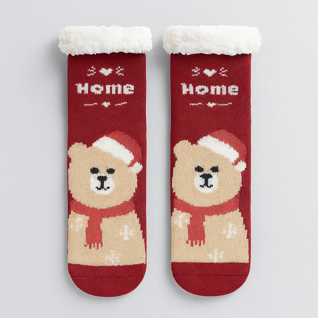 Santa Bear Socks