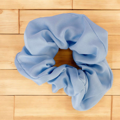Korean Style Midnight Silk Scrunchie - Light Blue