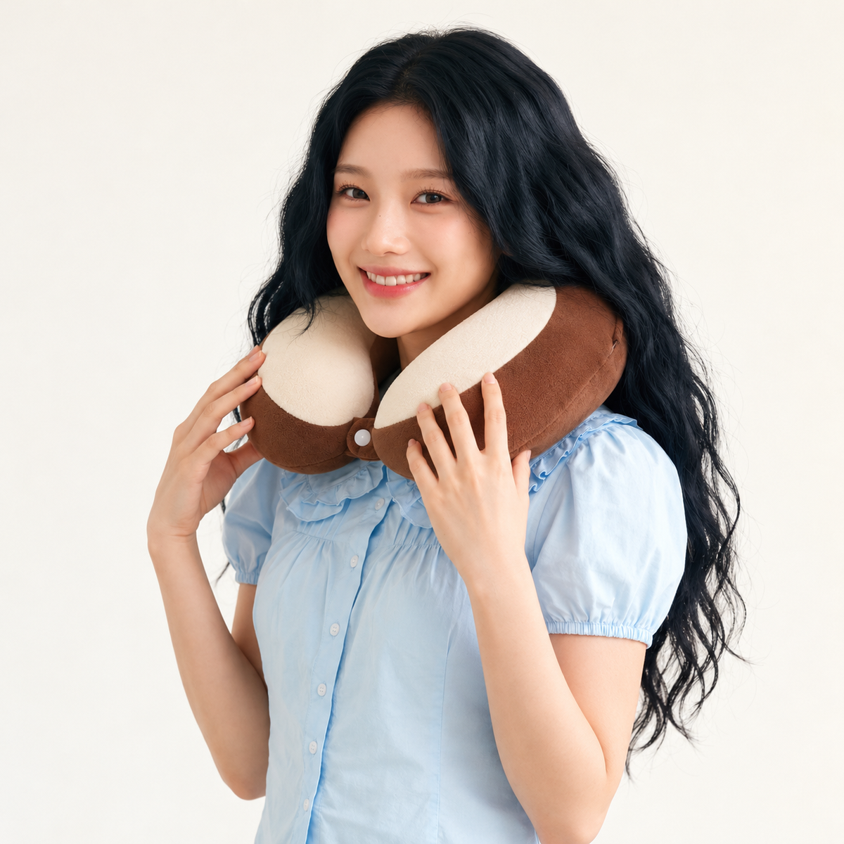 Coco Cuddle U Pillow- Brown