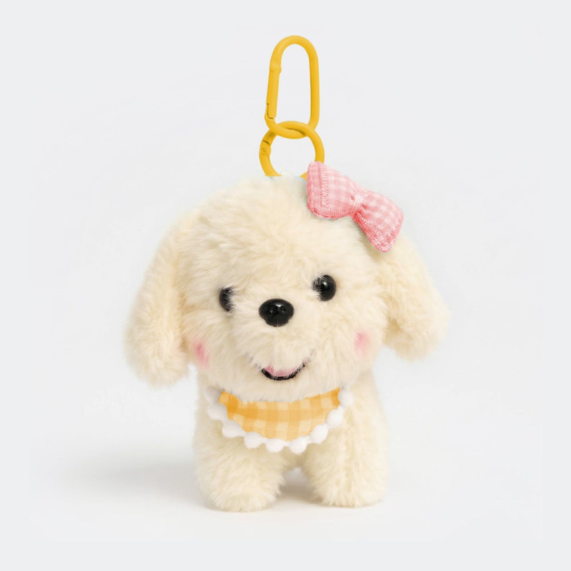 Butter Puff Plushie Keyring - Yellow