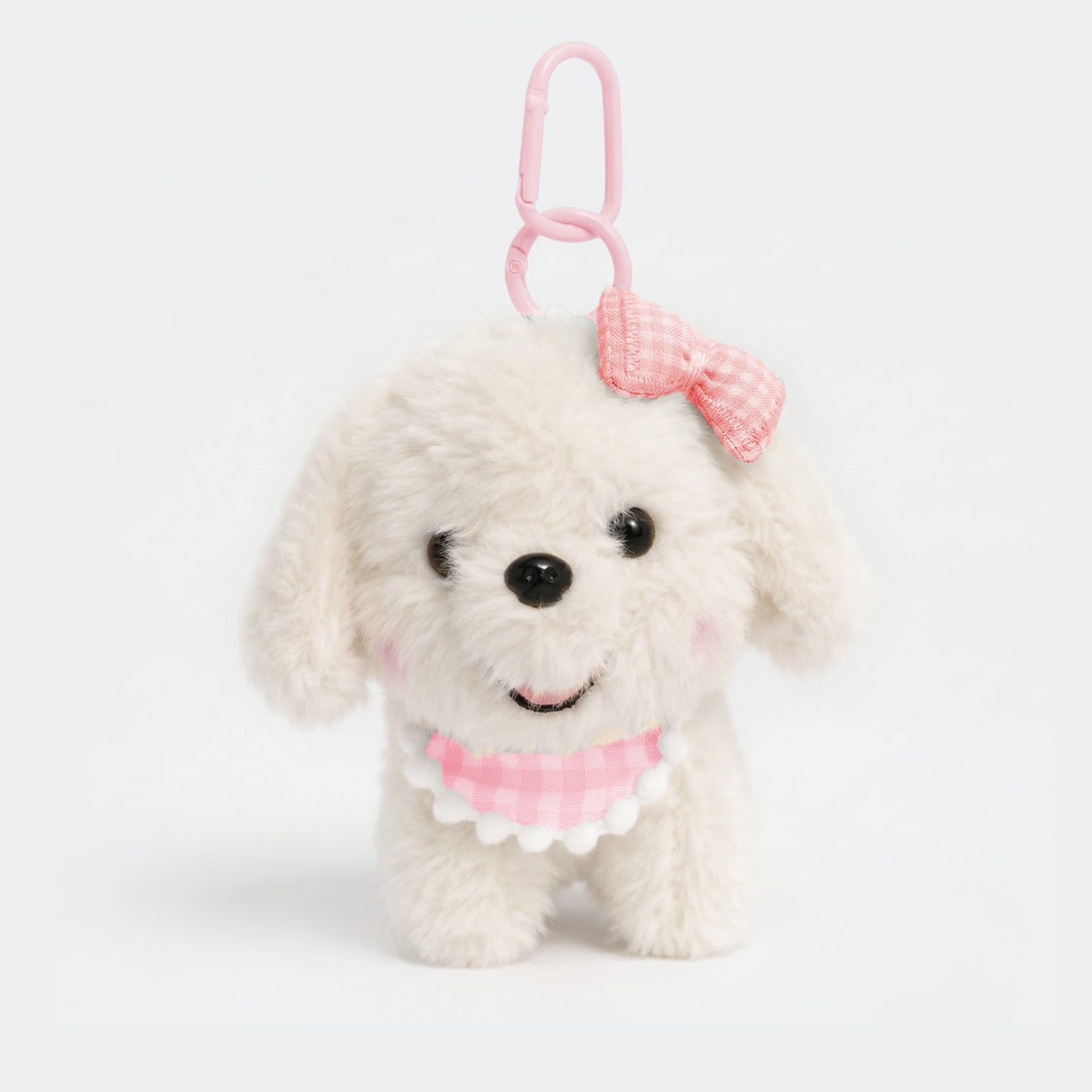 Cherry Puff Plushie Keyring - Pink