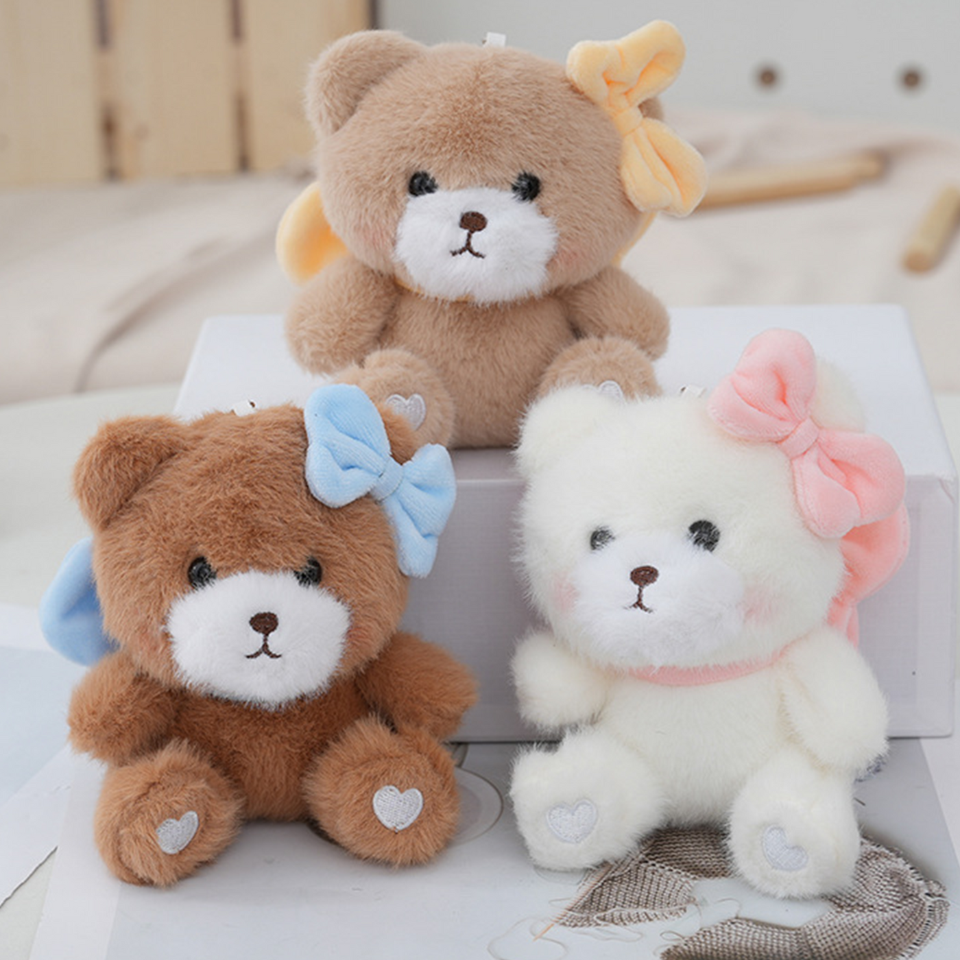 Yellow Bow Plushie Keyring