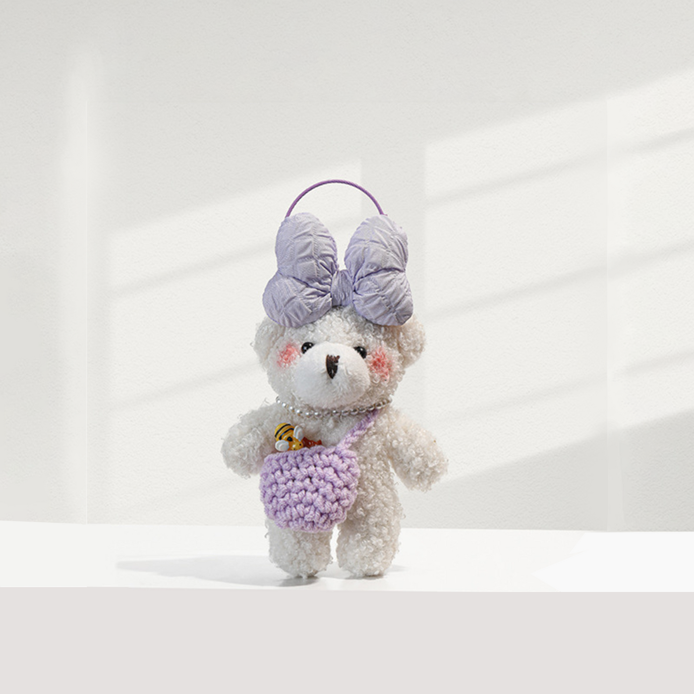 Purple Crochet Plushie Keyring