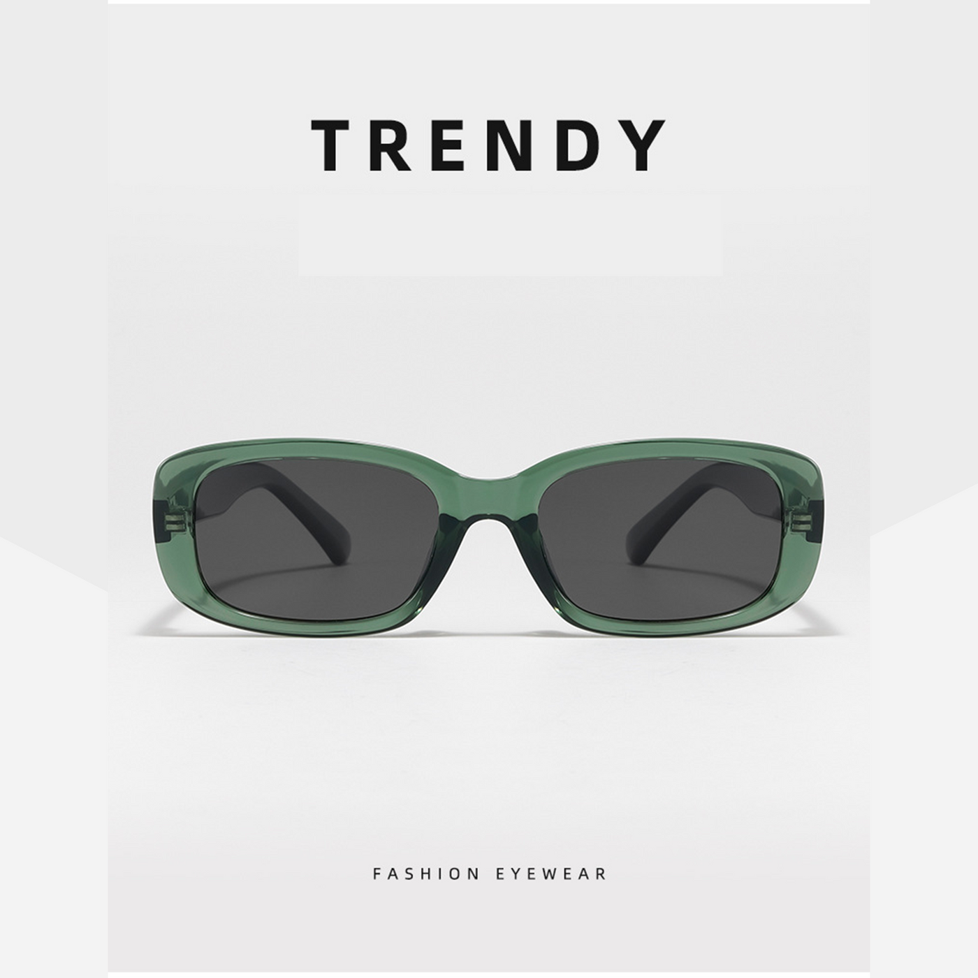 Green Square Translucent Sunglasses