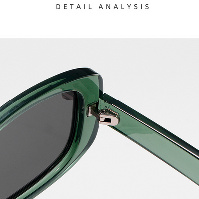 Green Square Translucent Sunglasses