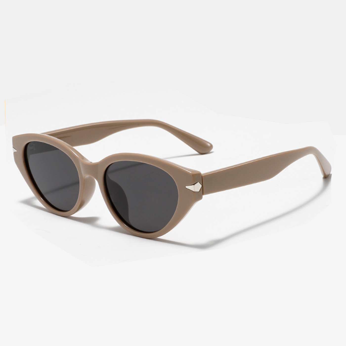 Beige Cat-Eye Sunglasses