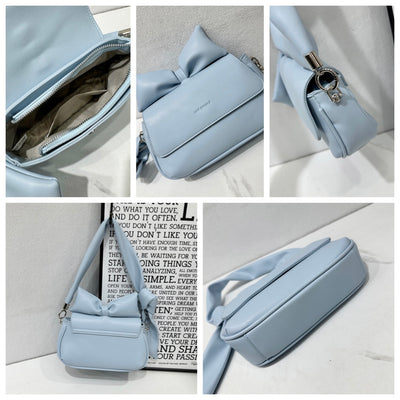 Puffed Top Sling Bag - Powder Blue