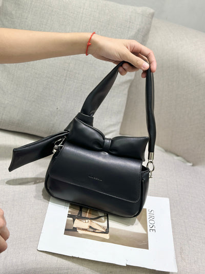 Puffed Top Sling Bag - Black