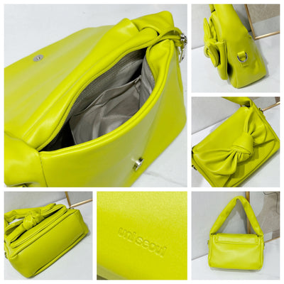 Knot Bow Sling Bag - Lime Green