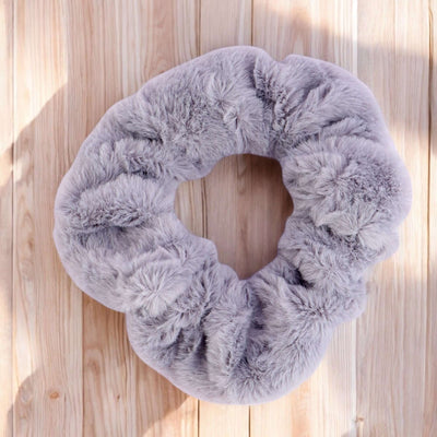 Korean Style Furry Hair Scrunchie - Purple
